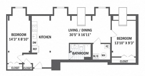 Floor plan at Jack Flats by Windsor, Massachusetts, 02176